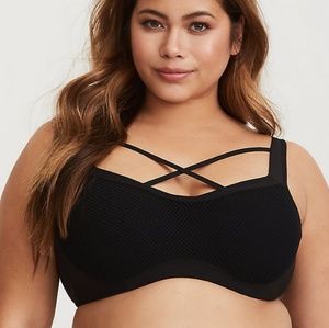 40 F STRAPPY MESH UNDERWIRE SPORTS BRA